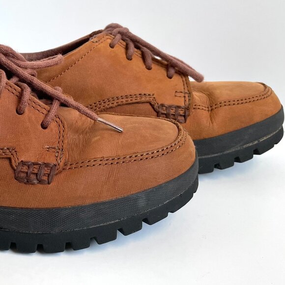 TIMBERLAND Womens Casual Sneakers Size 7M Brown Leather Lace Up Walking Comfort - Picture 3 of 10